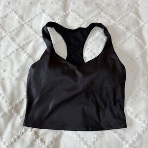 FABLETICS Women’s Shine Anywhere Built In Bra Tank Top Cropped Black Size S